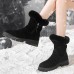 Large Size Women Casual Side  zip Comfy Winter Snow Boots