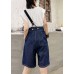 Summer denim blue back with button five pants